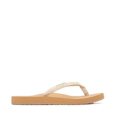 Womens Reef Ginger Slide Sandal - Cream / Tan