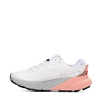 Womens Merrell Agility Peak 5 Running Shoe - White / Coral