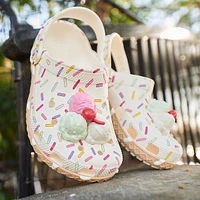 Crocs Classic Ice Cream Party Clog - Little Kid / Big White