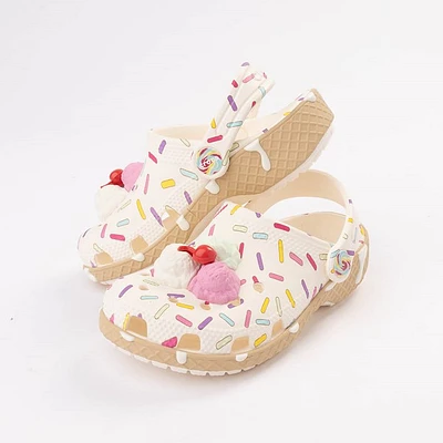 Crocs Classic Ice Cream Party Clog - Baby / Toddler - White