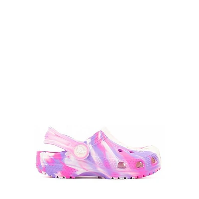 Crocs Classic Glow-In-The-Dark Clog - Baby / Toddler Marbled Pink Crush