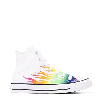 Converse Pride Chuck Taylor All Star High-Top Sneaker - White / Rainbow Flame