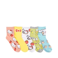 Womens Hello Kitty® Fruit Quarter Socks 5 Pack - Multicolor