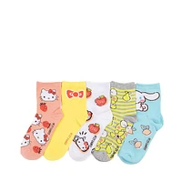 Womens Hello Kitty® Fruit Quarter Socks 5 Pack - Multicolor