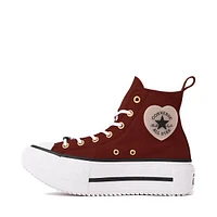 Converse Chuck Taylor All Star Lift Double Stack Charms High-Top Sneaker - Bordeaux / Pink