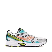 Saucony Ride Millennium Athletic Shoe - White / Mutant Green Orange