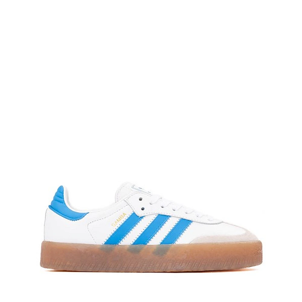 adidas Sambae Athletic Shoe - Big Kid White / Bright Blue Gold