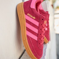 adidas Handball Spezial Athletic Shoe - Big Kid Ruby Red / Lucid Pink Gum