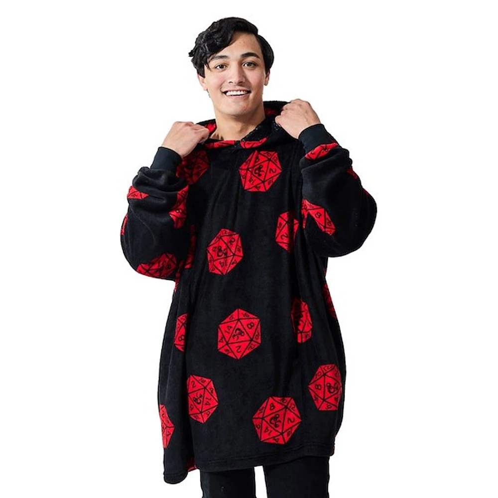 Dungeons & Dragons D20 Hooded Blanket - Black