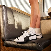 PUMA Speedcat Leather Athletic Shoe - Big Kid White / Black