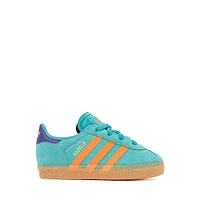 adidas Gazelle Comfort Closure Athletic Shoe - Baby / Toddler - Pure Teal / Impact Orange