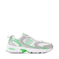 New Balance 530 Athletic Shoe - White / Silver Metallic Green Apple