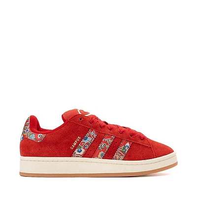 Womens adidas x Liberty London Campus '00s Athletic Shoe - Semi Lucid Red / Cream White Gold Metallic