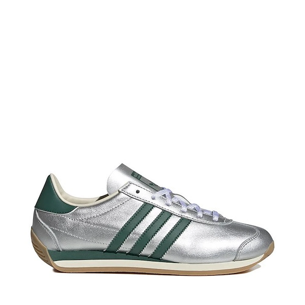 Womens adidas Country OG Athletic Shoe - Silver Metallic / Collegiate Green Cream White