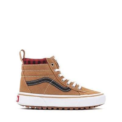 Vans Sk8-Hi MTE-1 Skate Shoe - Little Kid Plaid Brown / Black