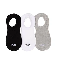Womens UGG® Stella No Show Socks 3 Pack - White / Grey / Black