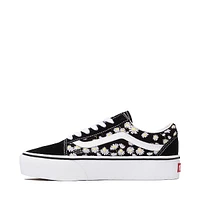Vans Old Skool Platform Skate Shoe - Floral / Black White