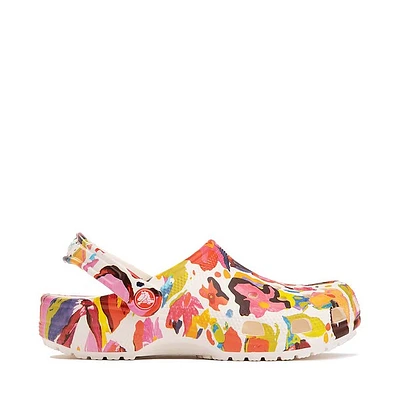 Crocs Classic Floral Chalk Clog - White / Multicolor