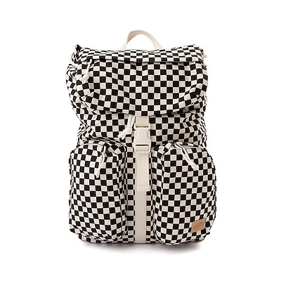 Vans Field Trippin Rucksack Checkerboard Backpack - Black / White
