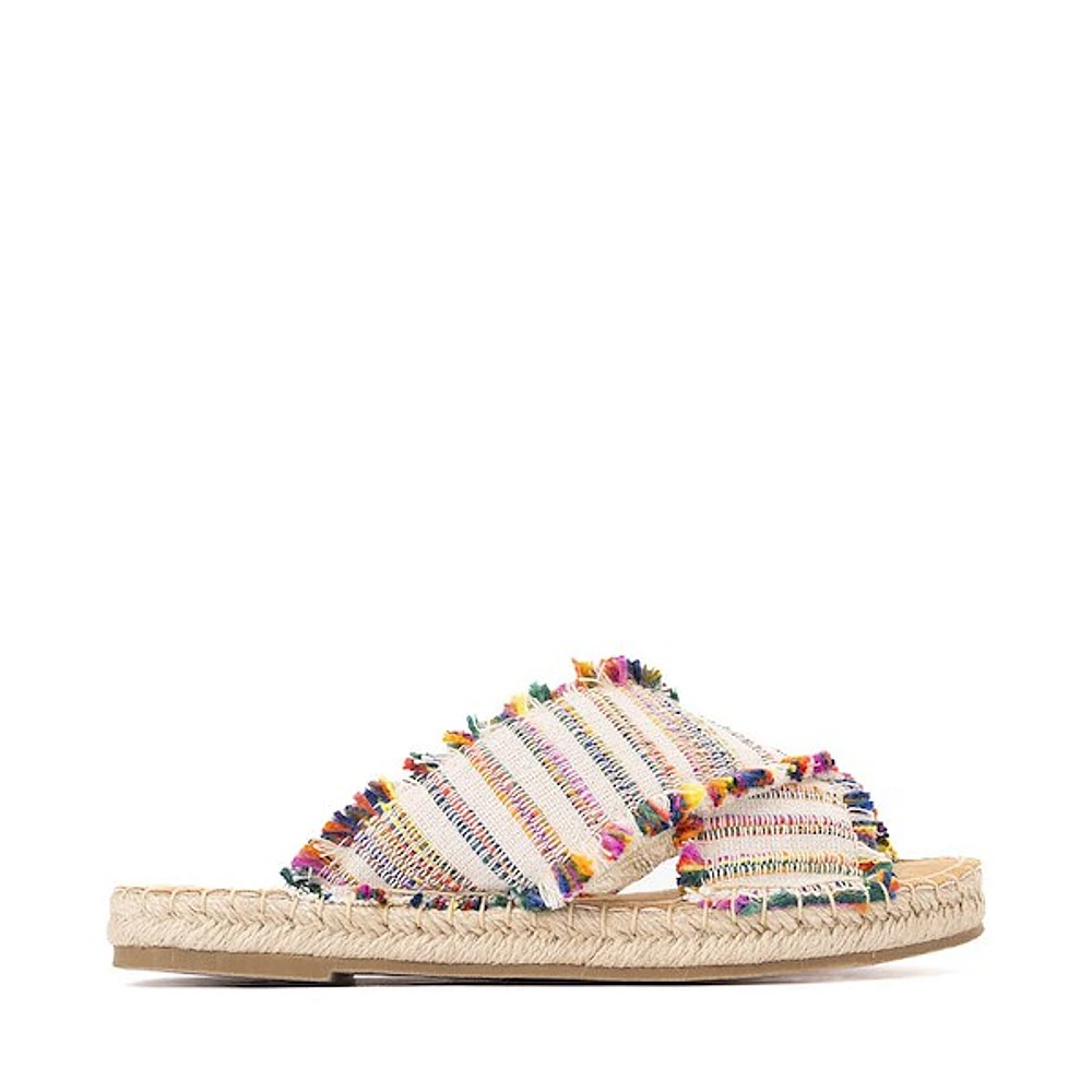 Womens Minnetonka Pepper Slide Sandal - Fiesta Stripe