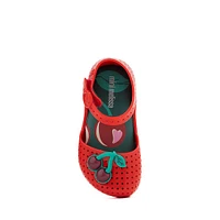 Mini Melissa Pop Flat Casual Shoe - Toddler / Little Kid Red Green