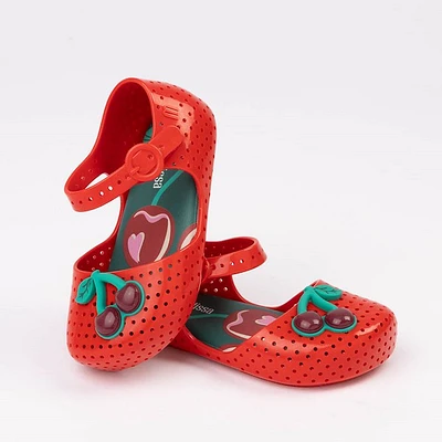 Mini Melissa Pop Flat Casual Shoe - Toddler / Little Kid Red Green