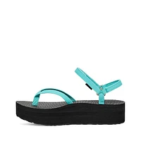 Womens Teva Flatform Slim Sandal - Bright Teal