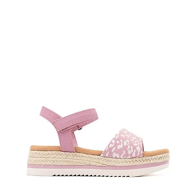 TOMS Diana Platform Sandal - Little Kid / Big Cosmic Pink Iridescent Leopard
