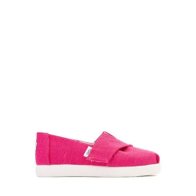TOMS Alpargata Slip-On Casual Shoe - Baby / Toddler Little Kid Fuchsia