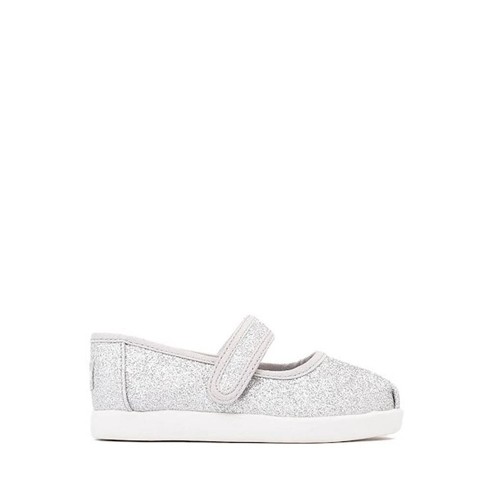 TOMS Nora Mary Jane Casual Shoe - Baby / Toddler Little Kid Silver Iridescent Glimmer