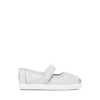 TOMS Nora Mary Jane Casual Shoe - Baby / Toddler Little Kid Silver Iridescent Glimmer