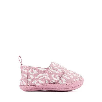 TOMS Layette Alpargata Slip-On Crib Shoe - Baby Cosmic Pink / Iridescent Leopard