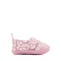TOMS Layette Alpargata Slip-On Crib Shoe - Baby Cosmic Pink / Iridescent Leopard