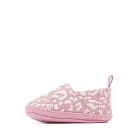 TOMS Layette Alpargata Slip-On Crib Shoe - Baby Cosmic Pink / Iridescent Leopard