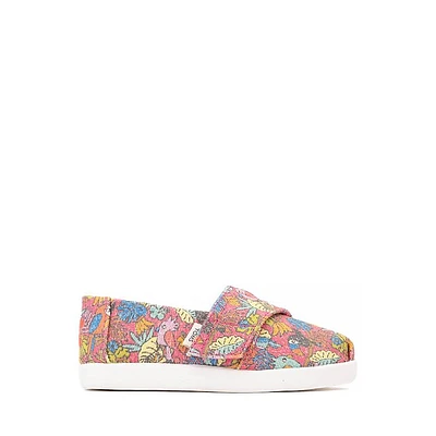 TOMS Alpargata Slip-On Casual Shoe - Baby / Toddler Little Kid Fuchsia Birds Of Paradise