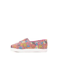 TOMS Alpargata Slip-On Casual Shoe - Baby / Toddler Little Kid Fuchsia Birds Of Paradise