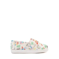 TOMS Alpargata Slip-On Casual Shoe - Baby / Toddler Little Kid Marshmallow White Sketchbook