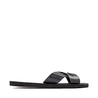 Womens Havaianas Aqua Metallic Slide Sandal - Black