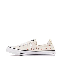 Womens Converse Chuck Taylor All Star Shoreline Slip Embroided Strawberries Sneaker - Egret / Soft Red Green