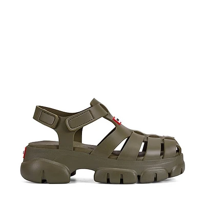 Womens Hunter Belah Close Toe Sandal - Dark Green