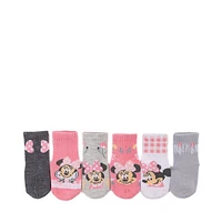 Disney Minnie Mouse Quarter Socks 6 Pack - Baby - Multicolor