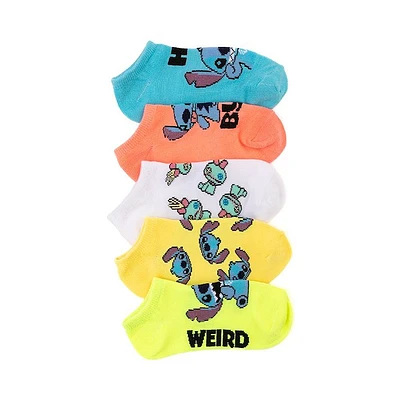 Disney Lilo & Stitch Ankle Socks 5 Pack - Little Kid - Multicolor