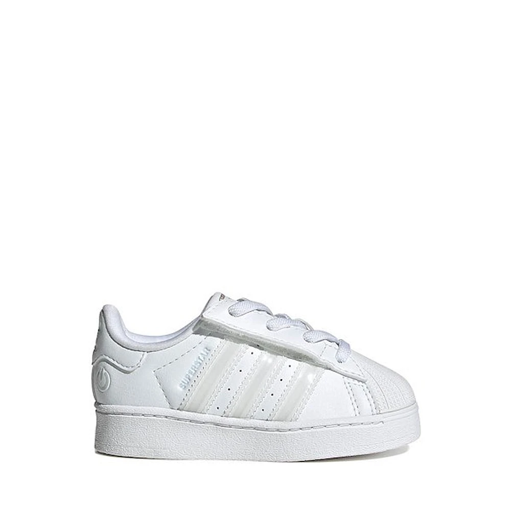 adidas Superstar LED Lights Comfort Closure Elastic Laces Athletic Shoe - Baby / Toddler White