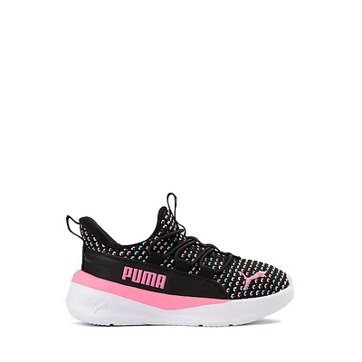PUMA One4All 2.0 Multi Knit Slip-On Athletic Shoe - Baby / Toddler Black Fast Pink
