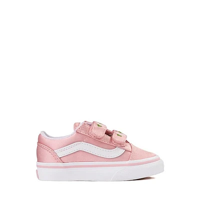 Vans Old Skool V Satin Skate Shoe - Baby / Toddler Pink