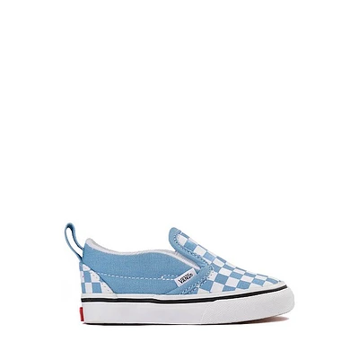 Vans Slip-On V Checkerboard Skate Shoe - Baby / Toddler Heritage Blue White