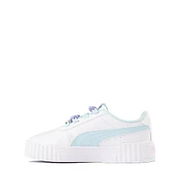 PUMA Carina 3.0 Friendship Bracelet Athletic Shoe - Little Kid / Big White Aqua Pink