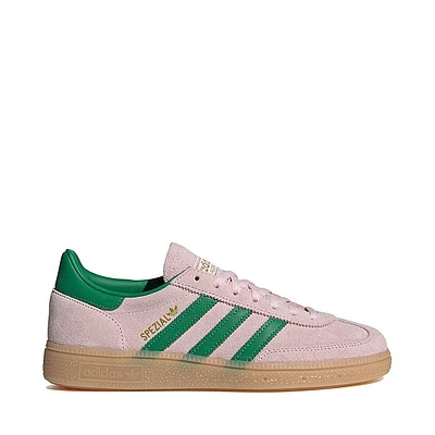 Womens adidas Handball Spezial Athletic Shoe - Clear Pink / Green Gold Metallic