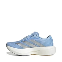 Womens adidas Adizero EVO SL Athletic Shoe - Glow Blue / Silver Metallic White