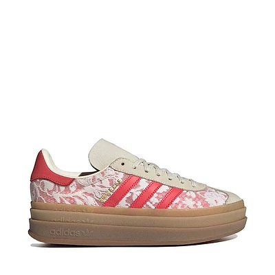 Womens adidas x Liberty London Gazelle Bold Athletic Shoe - Cloud White / Cream Better Scarlet